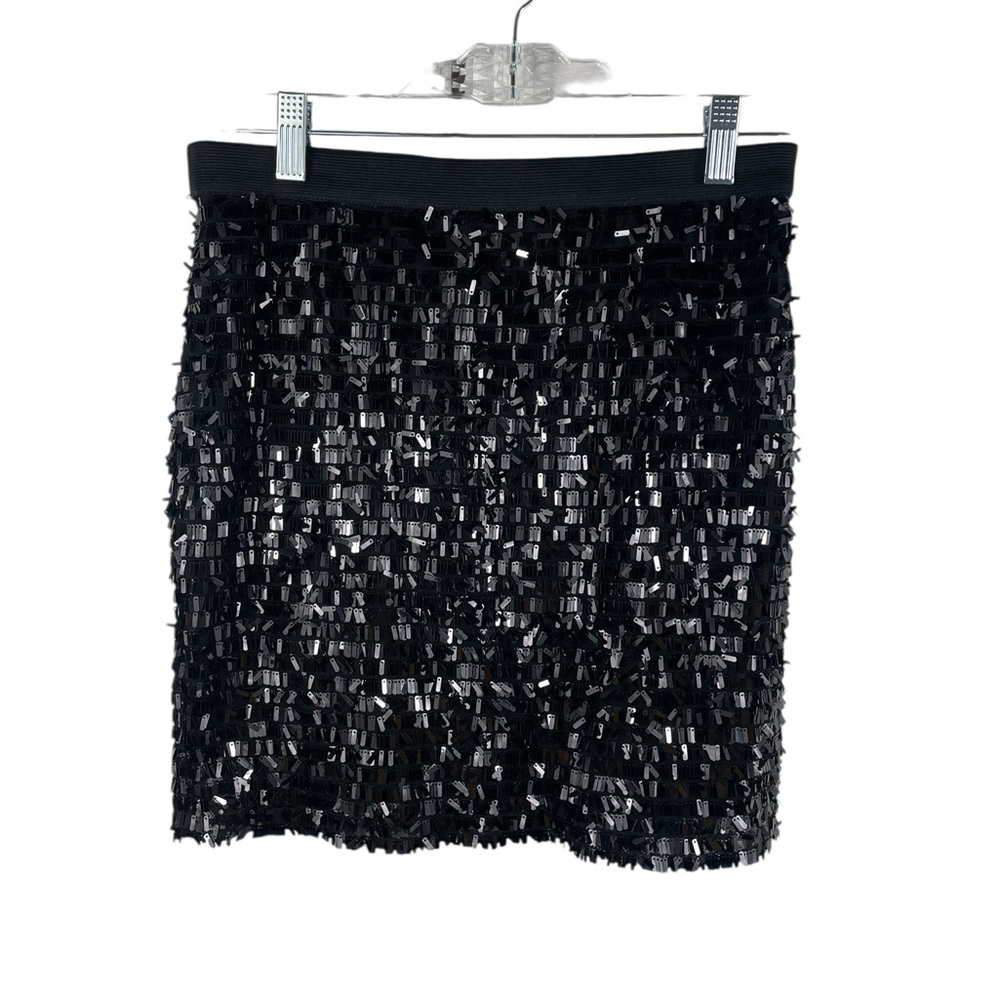 Joe‎ Fresh Shimmering Black Mini Skirt, Small